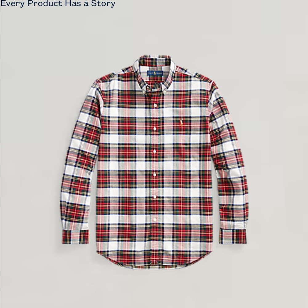 Ralph Lauren Men's Plaid Shirt - Red, Black, White